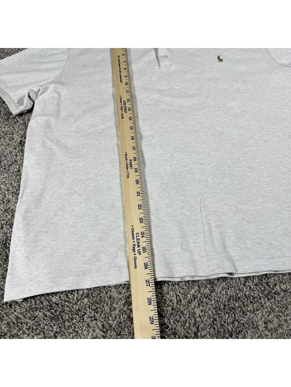Polo Ralph Lauren Mens XL Beige  Short Sleeve Pique Polo Shirt Pony